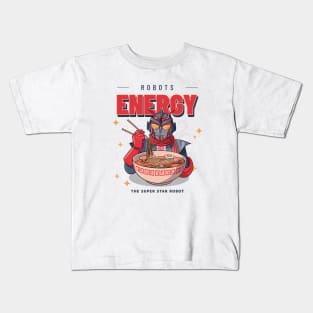 The Super Star Robot Eating Ramen Kids T-Shirt